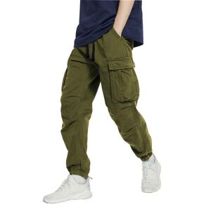 Wzikai Mens الركض غير الرسمي سراويل القطن مرنة الخصر الرباط سراويل البضائع أزياء الرياضة في الهواء الطلق في الهواء الطلق في الهواء الطلق.