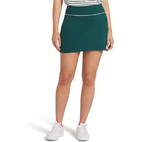 PUMA Women's Standard Blake Piped Knit Skirt, Dark Myrtle-Warm WHI, L/L