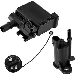 3 Pack Vapor Canister Purge Valve 214-646 and Vapor Canister Vent Valve 214-1091 and Gas Cap Fuel Tank Filler Cap GT231 Compatible with GM, Black