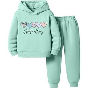 تعرق الفتيات - خطابات طباعة الفتيات pulver hoodie & Toddler Pants - جماعة لصالح الفتيات الصغيرات （3-7T