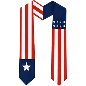 Liberia Flag International Students Graduation Sash Stole Scarves 180 X 13 CM/70 X 5 INCHES Double Sided Graduation Decoration Item