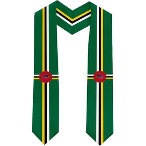 Class of 2025 Dominica Flag Graduation Stole Celebrate Your Academic Achievements in Style with Our Elegant Satin Sash 71" long