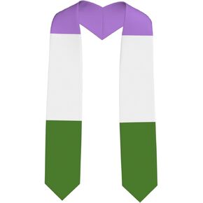 Progress Pride Flag Graduation Shawr ، Honor Stole Turvuation Sash 36in × 5.1in