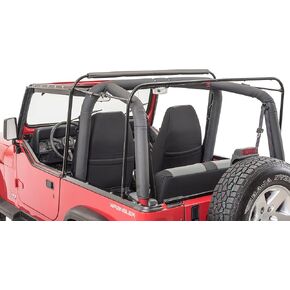 مجموعة أجهزة MasterTop Soft Top Fits 1987-1995 سيارات Jeep YJ Wrangler مع الأبواب العلوية الناعمة تشمل الأقواس ، قناة ث/ث ، خلع خلفي وأبواب إطارات الأبواب المعدنية غير المشمولة 15433101