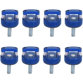 البليت الألومنيوم أعلى أعلى القمة الإزالة السريعة الإزالة الإبهام ، 8 PCS M8 1.25 الخيط متكامل D حلقة D لـ Bronco 2DR 4DR 2021 فصاعدا (الأزرق)