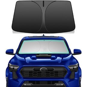 الزجاج الأمامي الظل أشعة الشمس ل Toyota Tacoma 2016-2025 سيارة طي النافذة الأمامية الإكسسوارات Sunshade 240 T Sun Visor Protector Cover Cover Block الأشعة فوق البنفسجية وأشعة الشمس