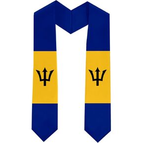 Class of 2025 Barbados Flag Graduation Stole Celebrate Your Academic Achievements in Style with Our Elegant Satin Sash 71" long