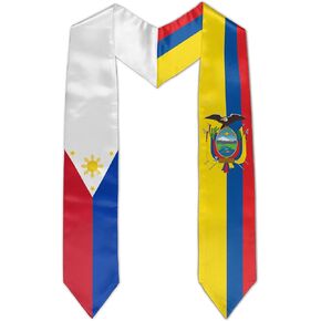 Mixed Flag Graduation Stole Sash Flag Graduation Sash For International Graduate 72" Long
