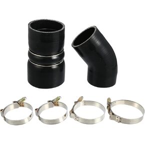 X AUTOHAUX 1 Set Intercooler Hose with T Bolt Clamps Kit for Ford F250 F350 2003 2004 2005 2006 2007 Only 6.0L Diesel Engine No.6C3Z6C640B