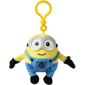 MINISO 3.5" Minions Bob Plush Pendant Keychain - Adorable Home Décor Accent for Minion Fans - Hanging Ornaments