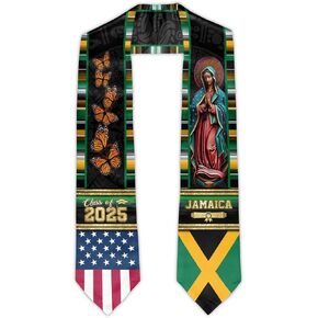 Class of 2025 Graduation Stole 72" Graduation Sash Graduate Honor Stole Classic End Design