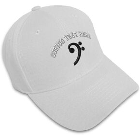 Custom Baseball Cap Black Bass Clef Black Embroidery Dad Hats for Men & Women