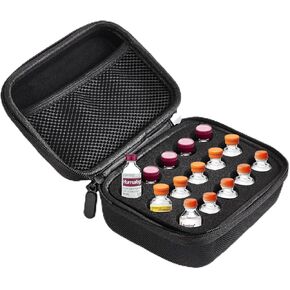 15-Slot Insulin Vials Fridge Holder, Insulin Bottle Storage Case with Mesh Bag to Organize 10ml Injection Vials and Diabetic Accessories, Great for Travel Protector