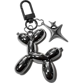 LAEKOU Cute Star Balloon Dog Keychain, Y2K Bag Charms Keychains Accessories for Women, Aesthetic Key Chain