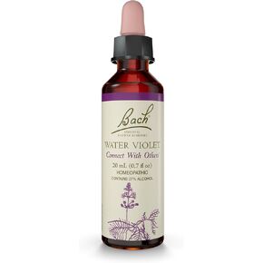 Bach Original Flower Elecsies ، Water Violet - تواصل مع الآخرين - جوهر زهرة المعالجة المثلية الطبيعية لتحقيق التوازن العاطفي - نباتي وخالي من الغلوتين وخالي من السكر - 20 مل قطرة