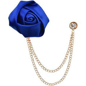 Suit Lapel Pin Rose Flower Brooch Pin Wedding Brooches for Men Tassel Chain Brooch Collar Pins Rose Brooch Pin Flower Lapel Pins for Men Fashion Bridegroom Wedding Brooches