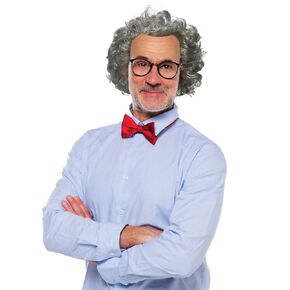 Dress Up America Old Man Wig - White Bald Cap for Adults - Halloween Grandpa Wig for Men (White)