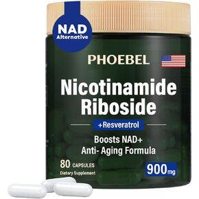 New Supplement Nicotinamide Riboside Resveratrol-900mg, Supplement for Men and Women(80 Capsules)