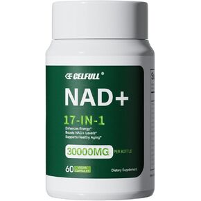 CELFULL NAD Supplement for Women with NADH,Resveratrol,Nicotinamide Riboside,Quercetin-NAD+ Boosting for Anti Aging Cellular Energy &Stamina-30000mg/Bottle