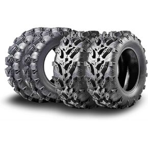 MCKINLEY UTV ATV Tires 25X8-12 & 25X10-12 6-Ply Full Set Super Mud All Terrain X611