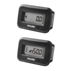 2 Pieces Runleader LCD Digital Hour Meter,AC/DC 5V to 277V,Maintenance Reminder for Zero Turn Lawn Mower Tractor Generator Golf cart Scrubber Marine ATV Motor Compressor and Gas Powered Device