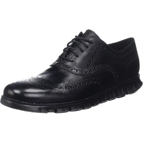 كول هان للرجال Zerogrand Wing Ox Leather Oxford ، ثقب مغلق/أسود ، 11.5 الولايات المتحدة
