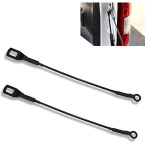 2 PCS Tailgate Cargo Box Pull Cable,Metal Tailgate Cable Support Strap Replacement OE: 65770-04030, Compatible for 1995-2004 Toyota Tacoma (Black)