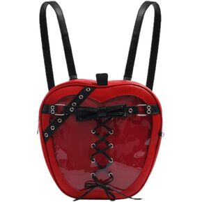 Cute Ita Bag for Pin Display with Insert, Anime Backpack for School, Preppy Backpack for Girls Y2k Bag Aesthetic with Adjustable Straps, Kawaii Red for Lolita Fashion