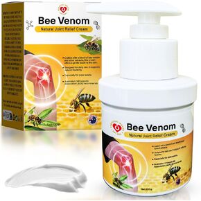 100g Bee Venom Cream, 2025 Professional Relief Ointment with Pump, Joint and Bone Bee Venom Gel for Knee, Back, Wrist for Active Lifestyles & Seniors to Improve Mobility (Natural)
