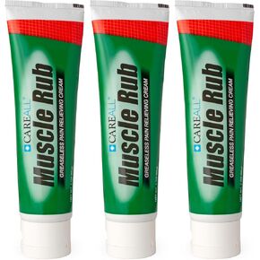 Careall Muscle فرك الكريمة غير الدهنية 3.0 أوقية. (3 حزمة) القوة المتطرفة. تخفيف من الأوجاع والآلام الطفيفة في العضلات والمفاصل. 10 ٪ منثول و 15 ٪ ميثيل الساليسيلات
