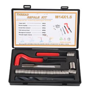 15 PCS Thread Inserts M14x1.5 Female,Helicoil Thread Repair Kit,Stainless Steel Thread Repair Kit for High Voltage Switchgear Microwave Communication