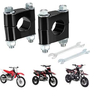 Motorcycle Handlebar Risers 22mm 7/8" Handle Bar Clamp Mounts CNC Universal for CRF SSR XR Tao Tao 50 70 110 Dirt Pit Bike Black