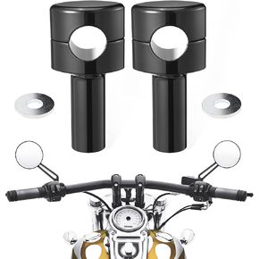 لمعان الأسود 4 بوصة الناهض 1-1/4 "مقود المشبك متوافق مع هارلي داينا softail sportster