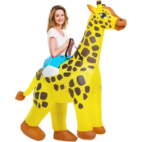 KOOY 2025 NEW Inflatable Costume Adult,Ride on Giraffe Inflatable Halloween Costume Women Adult Size,Blow up Costumes for Adult Halloween Costumes Party