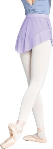 Girls Women Mesh Dance Skirt with Side Split, Stretchy Pull On Ballet Skirts for Ballerina in Kuwait