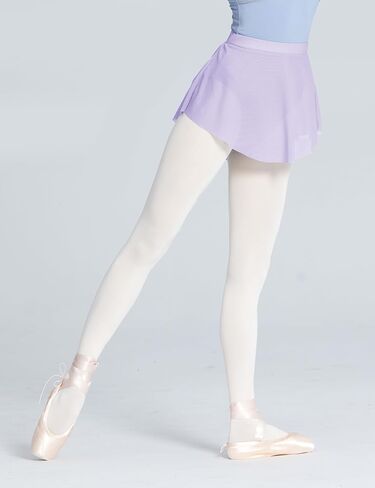 Girls Women Mesh Dance Skirt with Side Split, Stretchy Pull On Ballet Skirts for Ballerina in Kuwait
