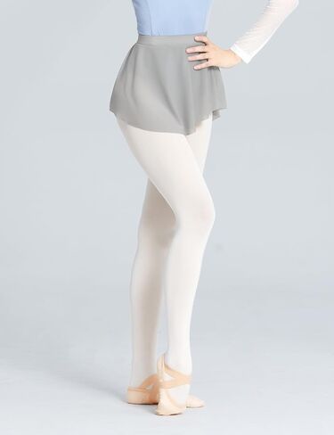 Girls Women Mesh Dance Skirt with Side Split, Stretchy Pull On Ballet Skirts for Ballerina in Kuwait