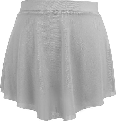 Girls Women Mesh Dance Skirt with Side Split, Stretchy Pull On Ballet Skirts for Ballerina in Kuwait