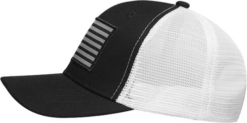 American Flag Trucker Hat, Patriotic Baseball Cap for Men & Women, Breathable Mesh Adjustable Snapback, USA Flag Patch in Saudi Arabia