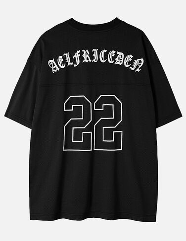 Aelfric Eden Mens Jersey Shirts Mesh Print Number Tees Unisex Oversized Graphic Tshirts Streetwear Casual Summer Y2k Tshirt in Saudi Arabia