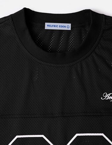 Aelfric Eden Mens Jersey Shirts Mesh Print Number Tees Unisex Oversized Graphic Tshirts Streetwear Casual Summer Y2k Tshirt in Saudi Arabia