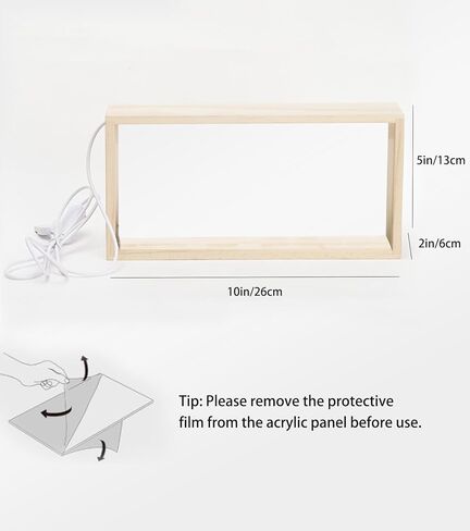 Shadow Box Frame Display Case with Led Light, Wooden Dried Flower Frame, 3D Picture Frame, Shadow Box Display Case Box for Memorabilia, Baby Items, Crafts, Tickets and Photos in Kuwait