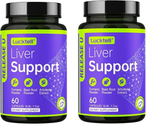Liver Support Supplement – Liver Cleanse Detox & Repair with Milk Thistle, Turmeric, Dandelion & Artichoke Support | 7-in-1 Herbal Formula Protect Liver | 60 Capsules, 30-Day Supply, Made in USA in Kuwait