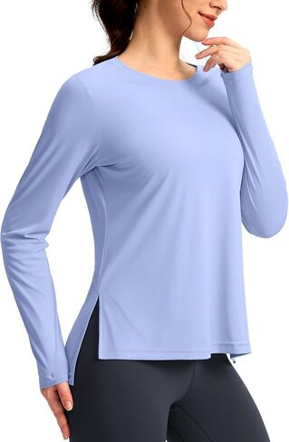Usothfeel Women's Sun Shirts Upf 50+ Long Sleeve UV Protection Protection Tops Lightweight Dry SPF قميص في الهواء الطلق in Saudi Arabia