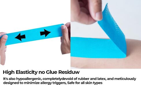 3 لفات 2 بوصة × 16 قدم شريط حركي قابل للتنفس مضاد للحساسية شريط رياضي مرن لمعصمي الكاحل والركبتين مرن للجري والتنس والسباحة وكرة القدم والأنشطة الرياضية شريط لتخفيف آلام العضلات باللون الأسود in Kuwait