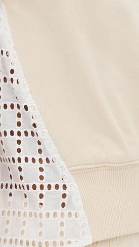 3.1 Phillip Lim Women's French Terry Top W Broderie Anglaise Combo in Saudi Arabia