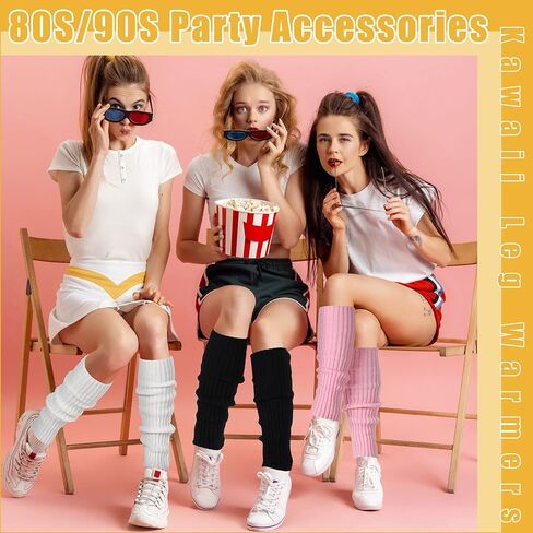 sintege 6 أزواج من كاواي الساق المتدفقة اليابانية على الطراز الياباني جوارب فضفاضة تدفئة الساق للفتيات نساء مدرسة لوليتا in Kuwait