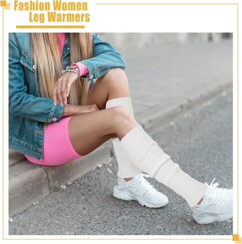 sintege 6 أزواج من كاواي الساق المتدفقة اليابانية على الطراز الياباني جوارب فضفاضة تدفئة الساق للفتيات نساء مدرسة لوليتا in Kuwait