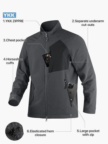 Men's Lightweight Windbreaker Hiking Softshell Jacket Water-resistant Full Zip Hoodies Golf Jackets in Saudi Arabia