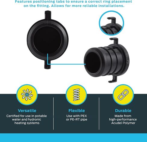 SharkBite 3/4 Inch Poly Crimp Plug, Pack of 25, PEX Pipe, PE-RT, UP518 in Saudi Arabia